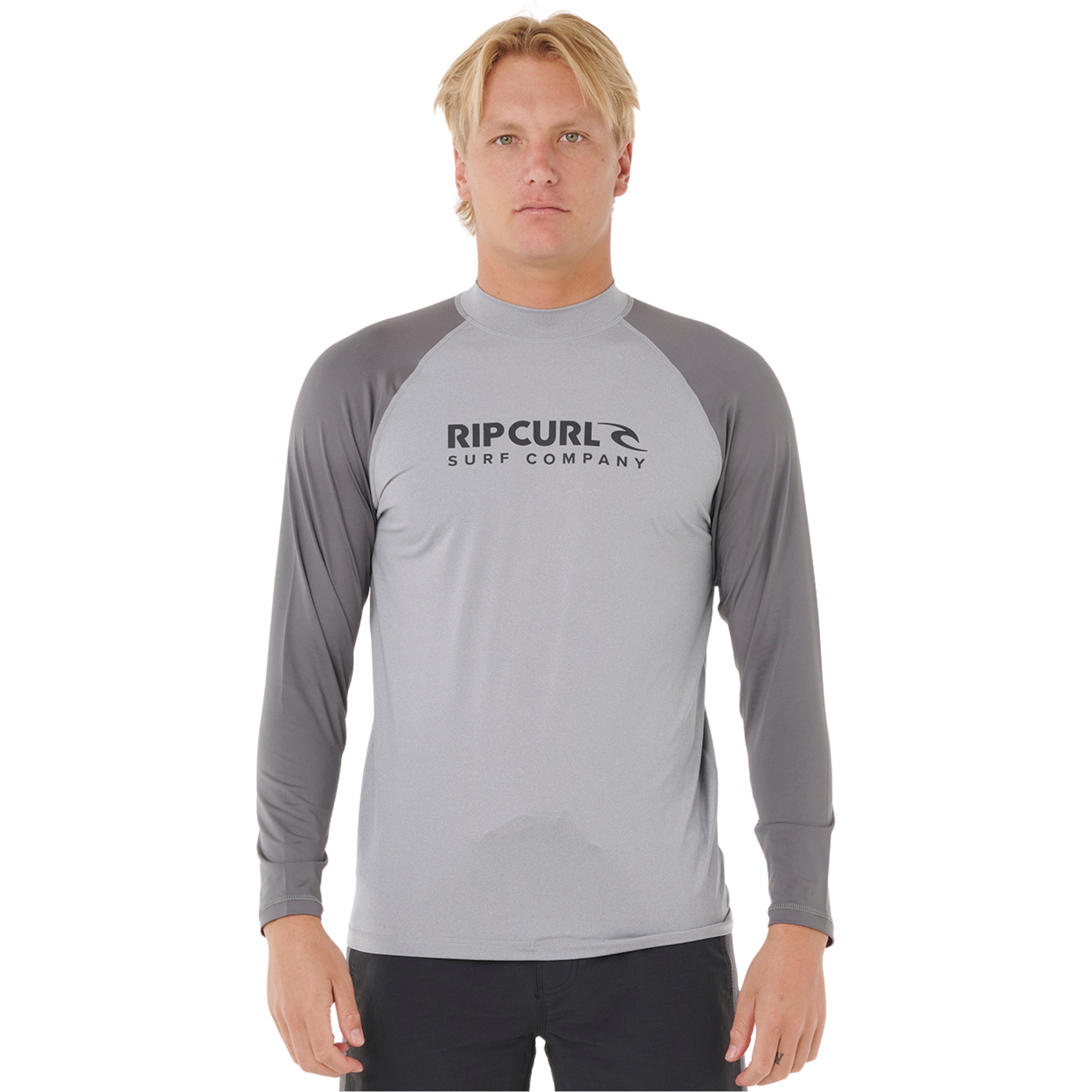 2026 Rip Curl Mens Shock UPF Long Sleeve Rash Vest 16GMRV - Grey Marle